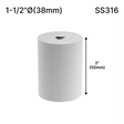 [SSOB1.5X2] Standoff - -1/2" Ø X 2" Base Height - Round - SS316 — SSOB1.5X2BS