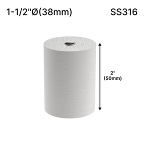 [SSOB1.5X2] Standoff - -1/2" Ø X 2" Base Height - Round - SS316 — SSOB1.5X2BS