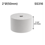 Solid Round Standoff Bases — SS316 — SSOB2X1.25BS