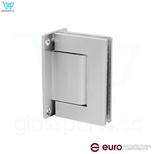 EURO Hydraulic Hinge Glass-To-Wall Or Square Post - Satin