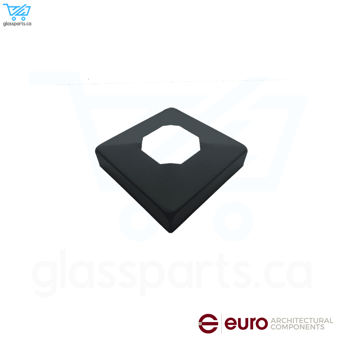 Couvercle de plaque EURO pour robinets de 6 po - Noir mat 