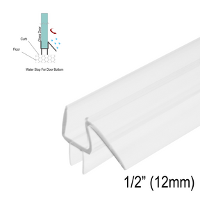 [SWPBWDR12] Shower Sweep - Bottom Wipe w/ Drip Rail for 1/2" Glass (95") — SWPBWDR12