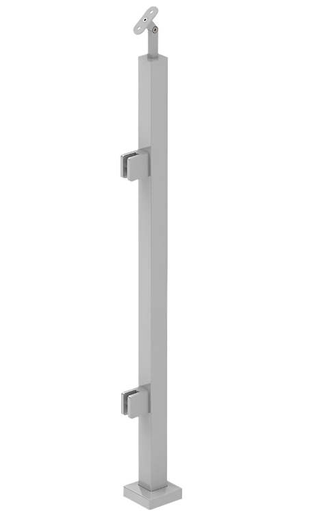 Stair End Posts -H1 — Stair Back / 39 9/16 in / Satin Stainless Steel