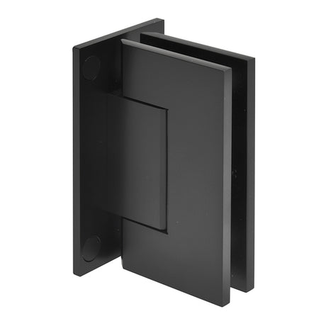 CRL Trento 037 Series Wall Mount Full Back Plate Hinge — Matte Black