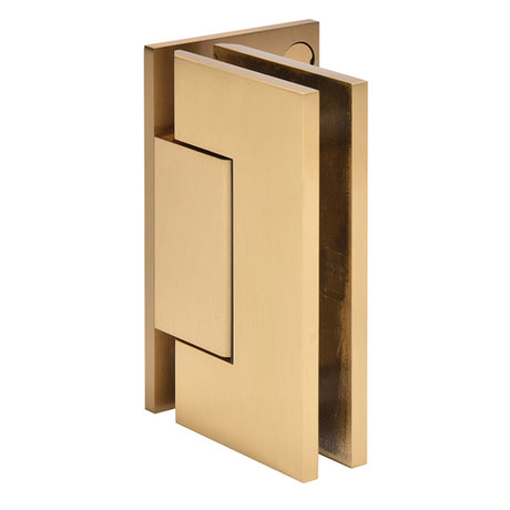 CRL Trento 044 Series Wall Mount Offset Back Plate Hinge — Satin Brass