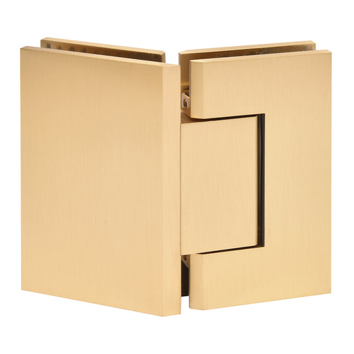 CRL Trento 045 Series 135 Degree Glass-to-Glass Hinge — Satin Brass
