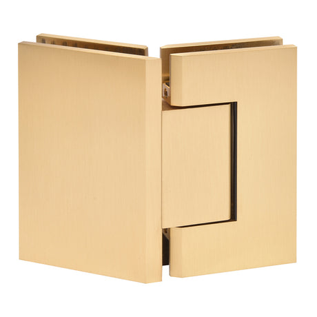 CRL Trento 045 Series 135 Degree Glass-to-Glass Hinge — Satin Brass