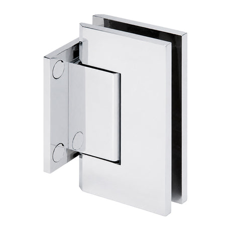 CRL Trento 074 Series Wall Mount Short Back Plate Hinge — Polished Chrome