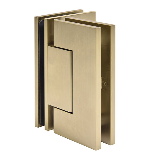 CRL Trento 092 Series 90 Degree Glass-to-Glass Hinge — Brushed Bronze