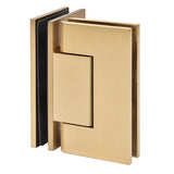 CRL Trento 092 Series 90 Degree Glass-to-Glass Hinge — Satin Brass