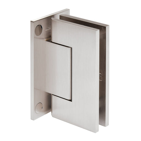 CRL Trento 337 Series Adjustable Wall Mount Full Back Hinge — Brushed Nickel