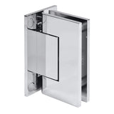 CRL Trento 337 Series Adjustable Wall Mount Full Back Hinge — Polished Chrome