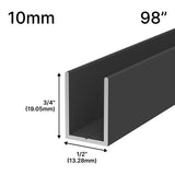 Profil en U pour Douche - Verre 10mm (249 cm)