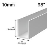 Profil en U pour Douche - Verre 10mm (249 cm)