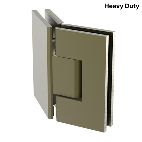 Vivian heavy-duty shower hinge Glass to Glass Neo Angle 135° — Antique Brass