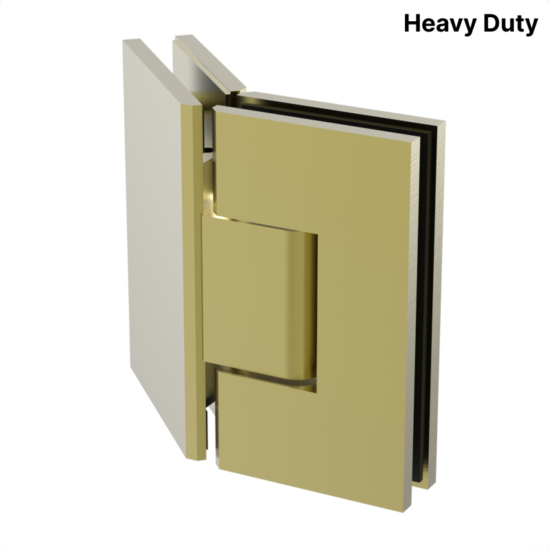 Vivian heavy-duty shower hinge Glass to Glass Neo Angle 135° — Polished Brass