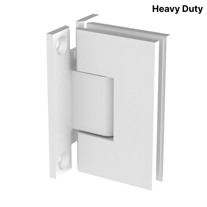 Vivian heavy-duty shower hinge Wall Mount  H Plate — White