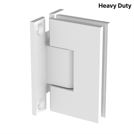 Vivian heavy-duty shower hinge Wall Mount  H Plate — White