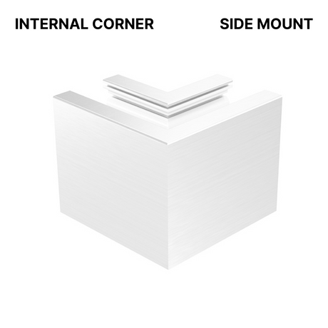 ARCH-LOC 69 90 degree Side Mount Internal corner - Polished Stainless Steel