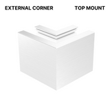 Arch-Loc 86 Series - 90° External Top-Mount Corner Kit - Polished Stainless Steel