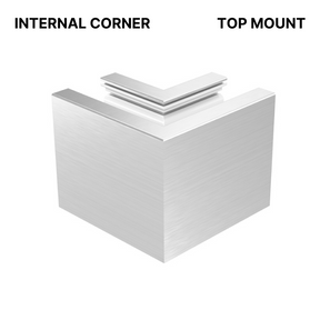 Arch-Loc 86 Series - 90° Internal Top-Mount Corner Kit - Brushed Anodized Aluminum