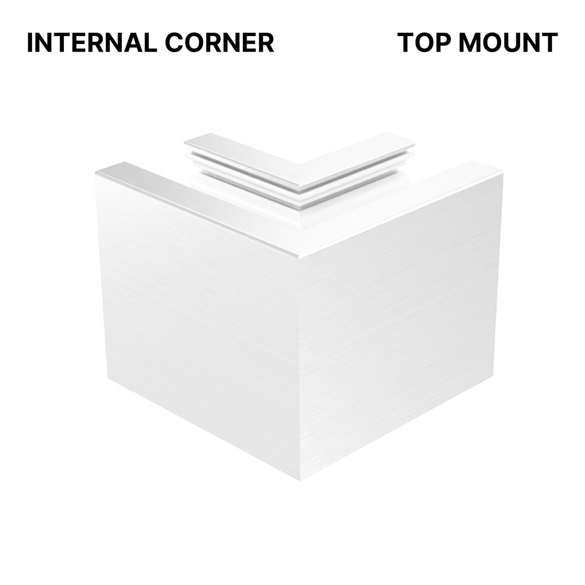 Arch-Loc 86 Series - 90° Internal Top-Mount Corner Kit - Polished Stainless Steel