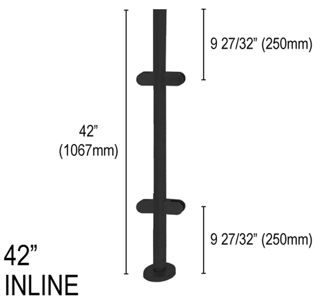 Architectural Railing Posts - Round - Glassparts.ca