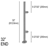 Architectural Railing Posts - Round - Glassparts.ca