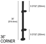 Architectural Railing Posts - Round - Glassparts.ca