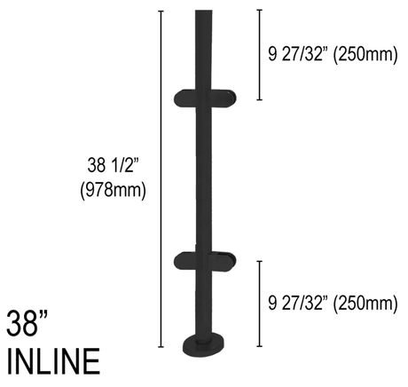 Architectural Railing Posts - Round - Glassparts.ca