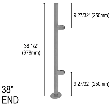 Architectural Railing Posts - Round - Glassparts.ca