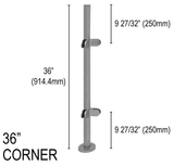 Architectural Railing Posts - Round - Glassparts.ca