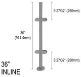 Architectural Railing Posts - Round - Glassparts.ca