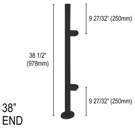 Architectural Railing Posts - Round - Glassparts.ca