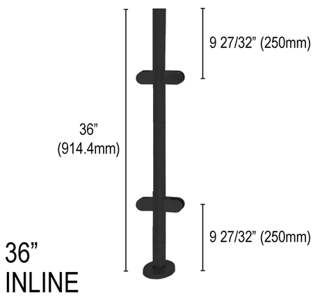 Architectural Railing Posts - Round - Glassparts.ca