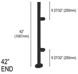 Architectural Railing Posts - Round - Glassparts.ca