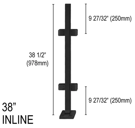 Architectural Railing Posts - Square - Glassparts.ca