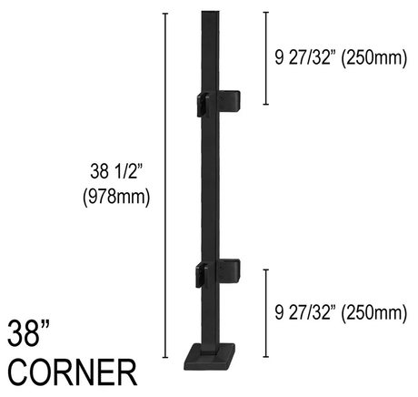 Architectural Railing Posts - Square - Glassparts.ca