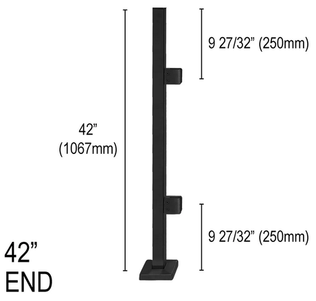 Architectural Railing Posts - Square - Glassparts.ca