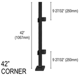 Architectural Railing Posts - Square - Glassparts.ca