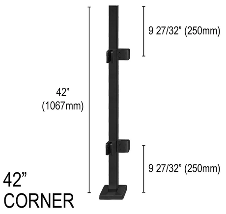 Architectural Railing Posts - Square - Glassparts.ca