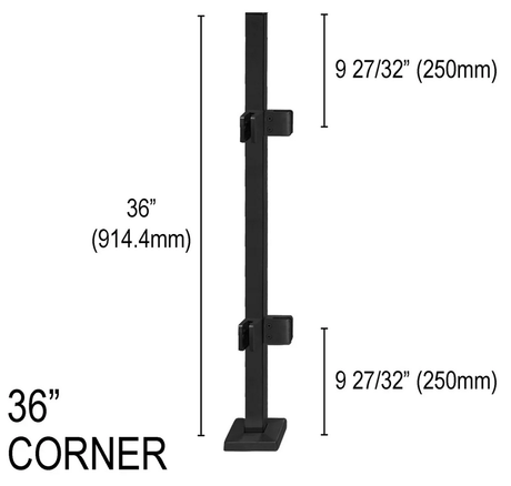 Architectural Railing Posts - Square - Glassparts.ca