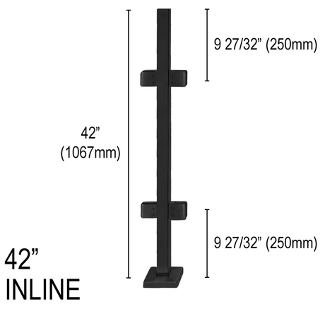 Architectural Railing Posts - Square - Glassparts.ca