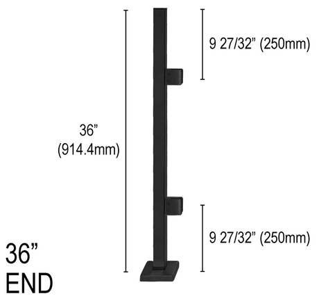 Architectural Railing Posts - Square - Glassparts.ca