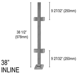 Architectural Railing Posts - Square - Glassparts.ca