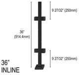 Architectural Railing Posts - Square - Glassparts.ca