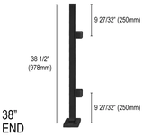 Architectural Railing Posts - Square - Glassparts.ca