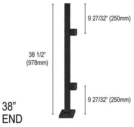 Architectural Railing Posts - Square - Glassparts.ca