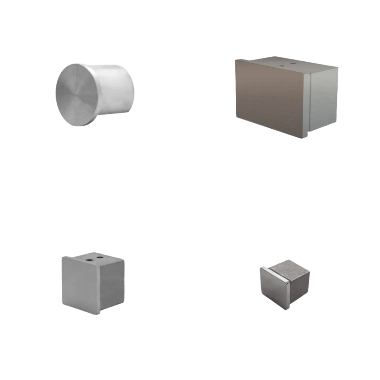 Caprail - Endcap Rectangle, Square & Round - Glassparts.ca