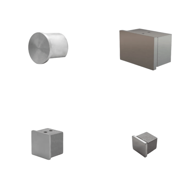 Caprail - Endcap Rectangle, Square & Round - Glassparts.ca